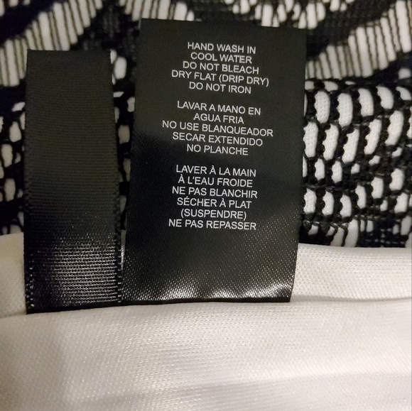 Jessica Simpson Black/White Eyelet Embroidered Lace Sleeveless Sheath Dress Sz8 - Picture 9 of 10